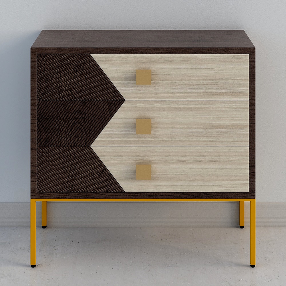 Geometric Charm Storage Cabinet 3D model