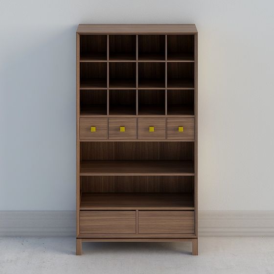 Urban Storage Bookshelf 3D model for Creative Spaces