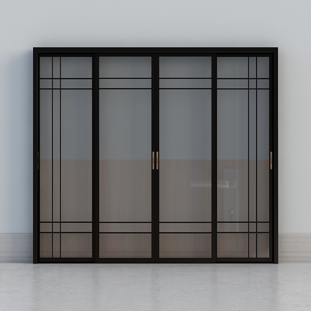 modern dark glass wide door