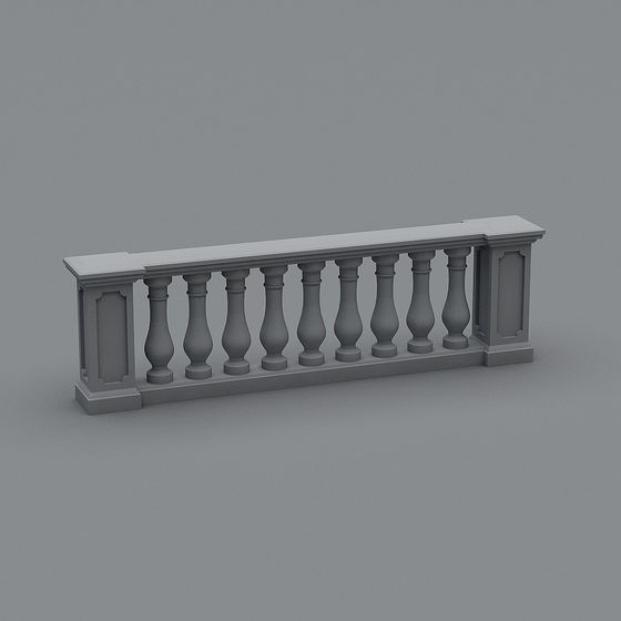 Classic Style Railing 3D model