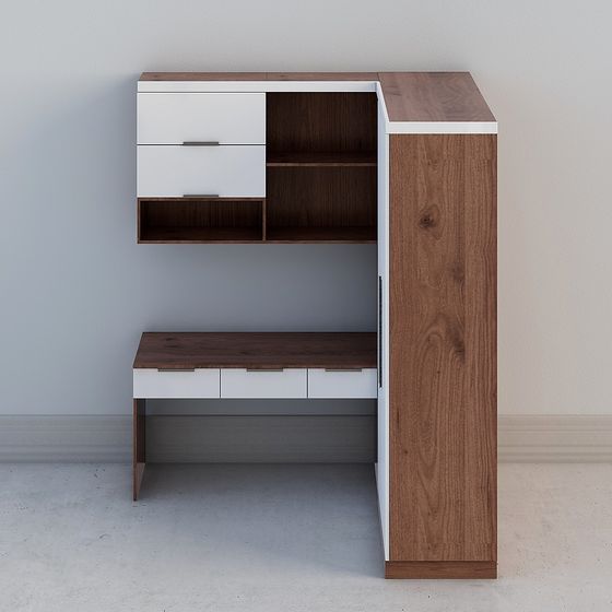 Tủ quần áo kèm bàn làm việc