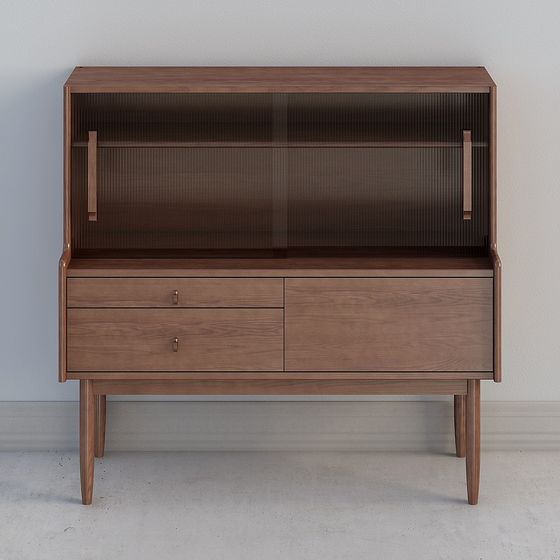 Elegant Mid-Century Furniture Cabinet 3D model