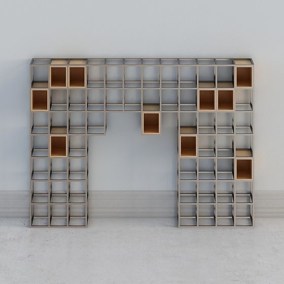 Modular Bookshelf 3D model - Modern Minimalist Design