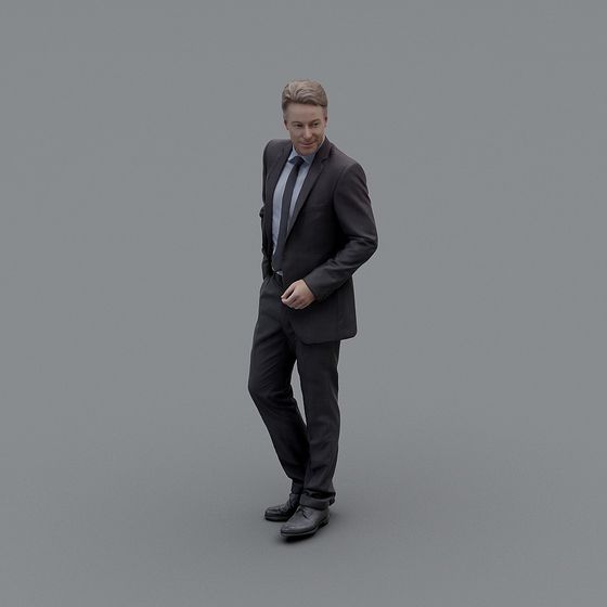 Business Gentleman 3D Model - Low Poly High Detail