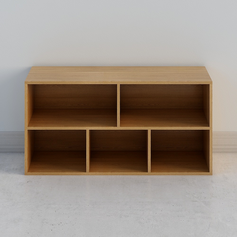 Elegant Wooden Storage Cabinet 3D model