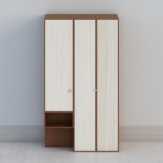 Modern Low-Poly Wardrobe 3D model