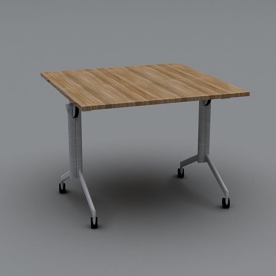 Stylish Mobile Office Desk 3D model for Creative Use