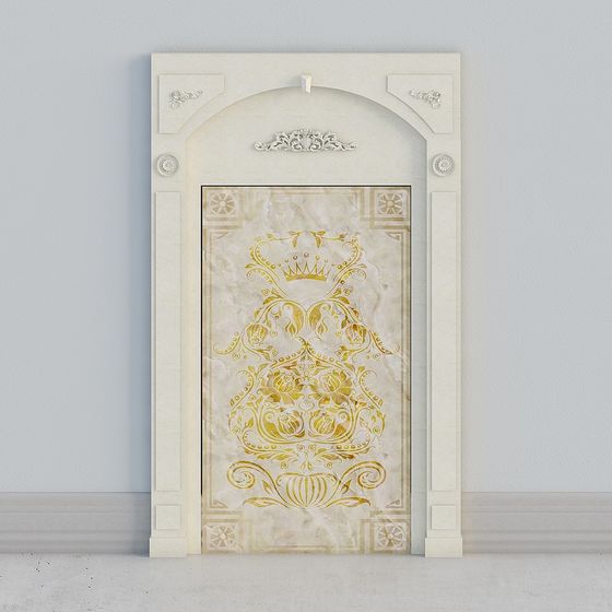 Stylish Low-Poly 3D Door Frame Model