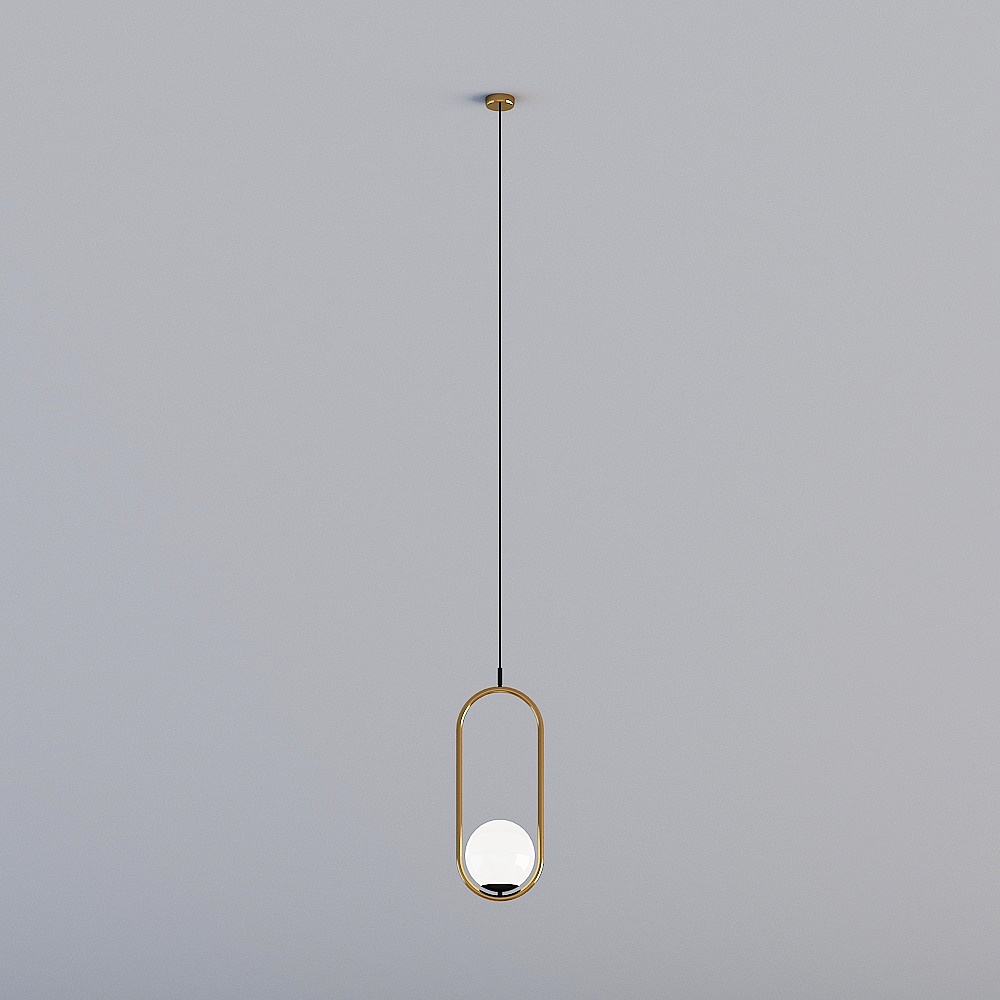 Elegant Minimalist Chandelier 3D model