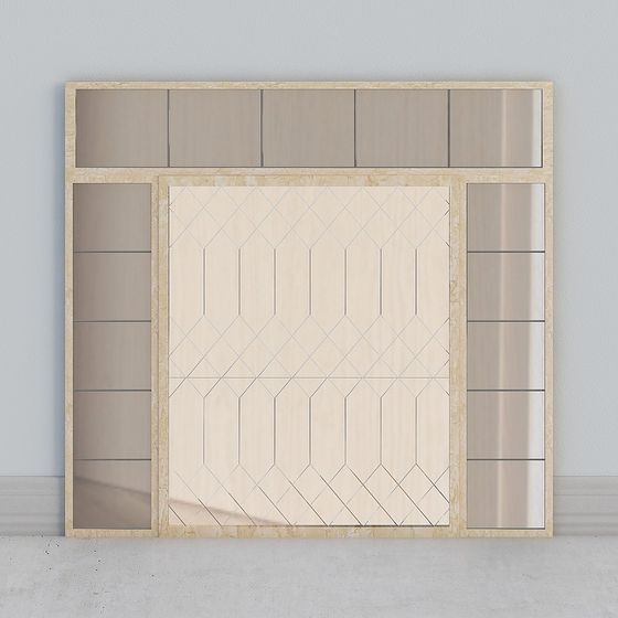 Stylish Low-Polygon Mirror 3D model