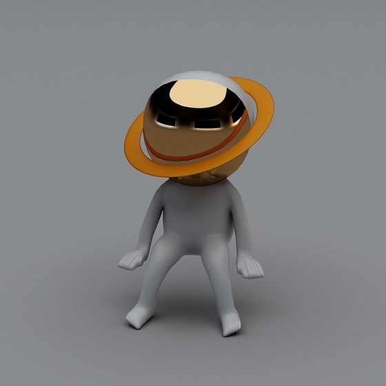 Ringed Planet Man 3D model