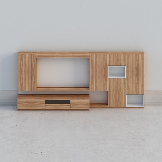Stylish Low-Polygon TV Stand 3D model
