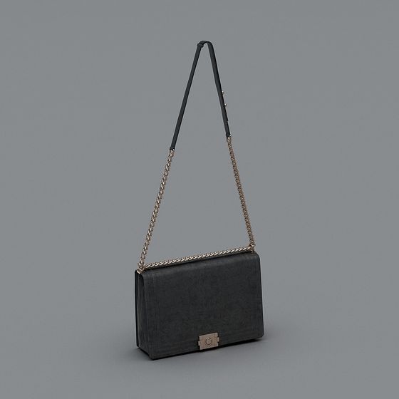 Chic Handbag 3D model for Fashionable Women