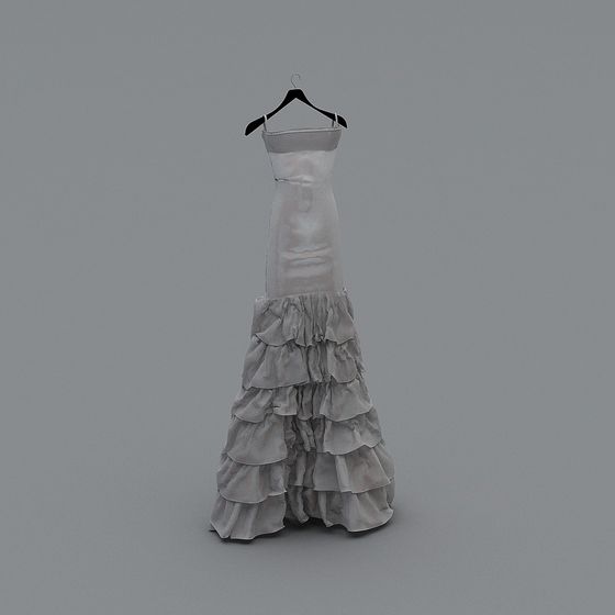 Stylish Low Polygon Dress 3D Model for Creative Use