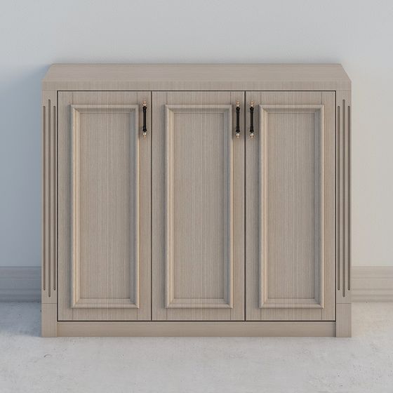 Elegant Low-Poly Cabinet 3D model