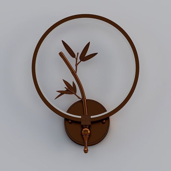 Elegant Low Poly Wall Light 3D model for Modern Spaces