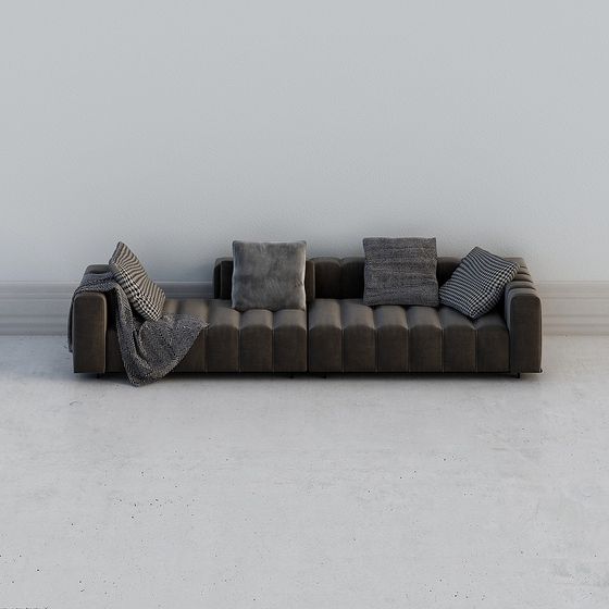 Low-Poly Modern Sofa 3D Model