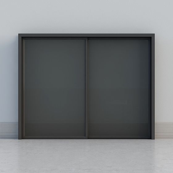 Stylish Minimalist Sliding Door 3D model