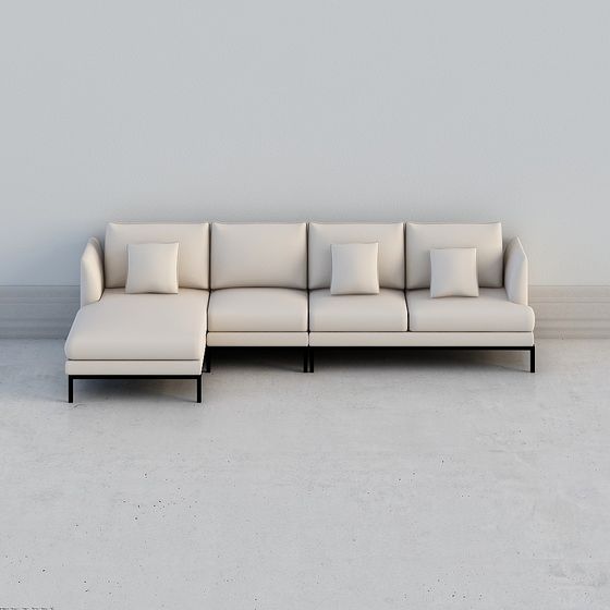 Urban Comfort Minimalist Sofa 3D model
