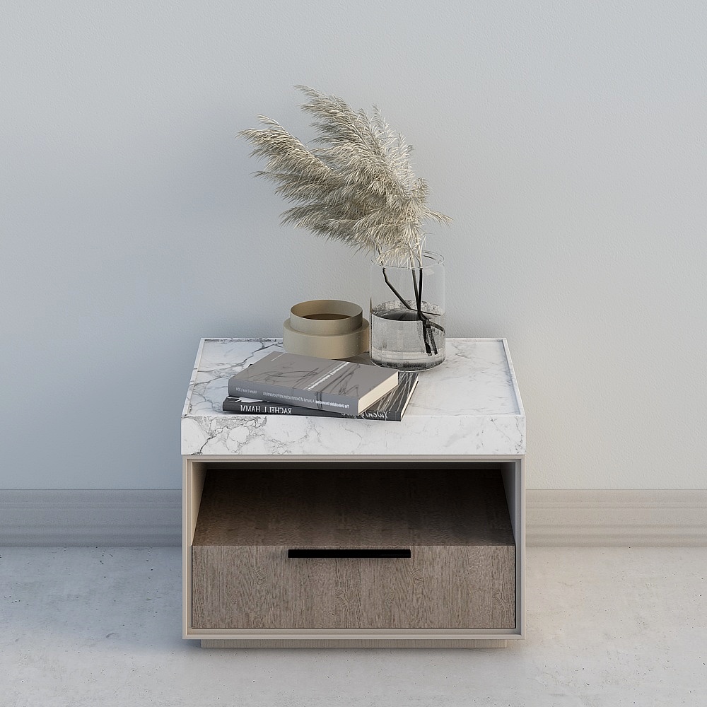Stylish Modern Minimalist Nightstand 3D model