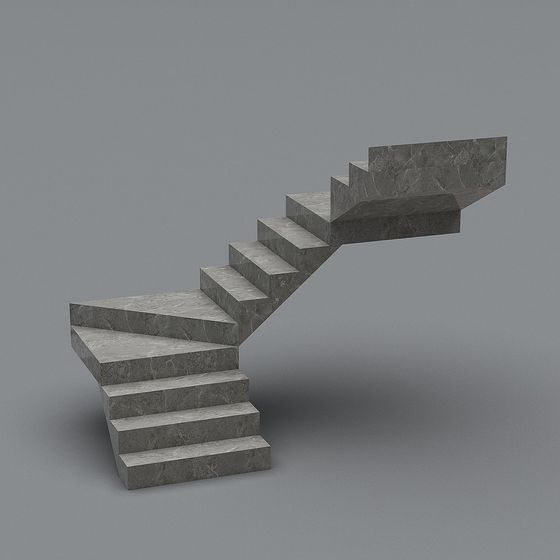 Suspended Staircase 3D model
