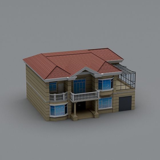 Modern Storytelling Villa 3D model