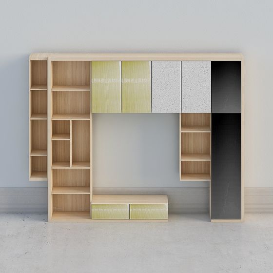 Urban Bookshelf 3D model - Modern Design