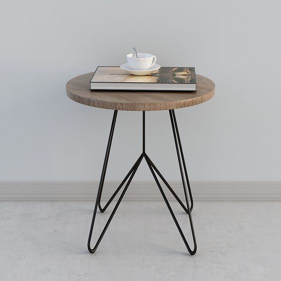 Stylish Round Table 3D model in Modern Minimalist Aesthetic