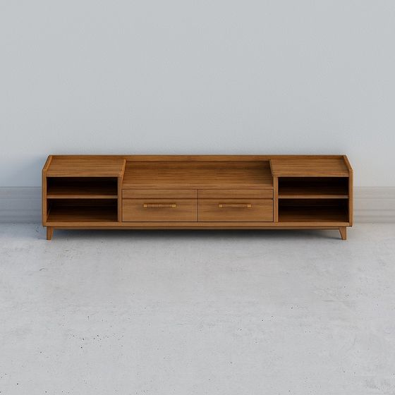 Modern Low-Poly TV Cabinet 3D model