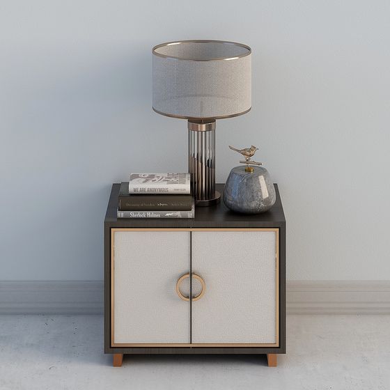 Elegant 3D Bedside Table Model for Modern Interiors