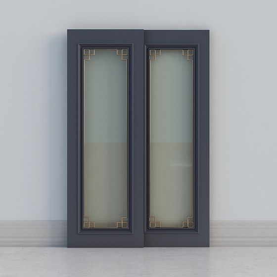 Art Deco Glass Doors 3D model