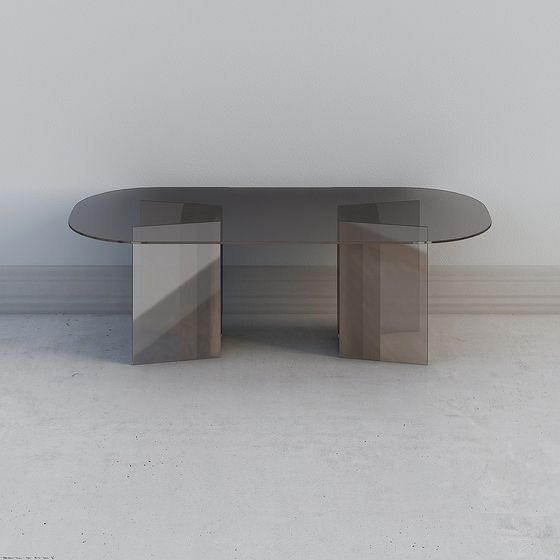 Stylish Glass Art Table 3D model for Modern Spaces