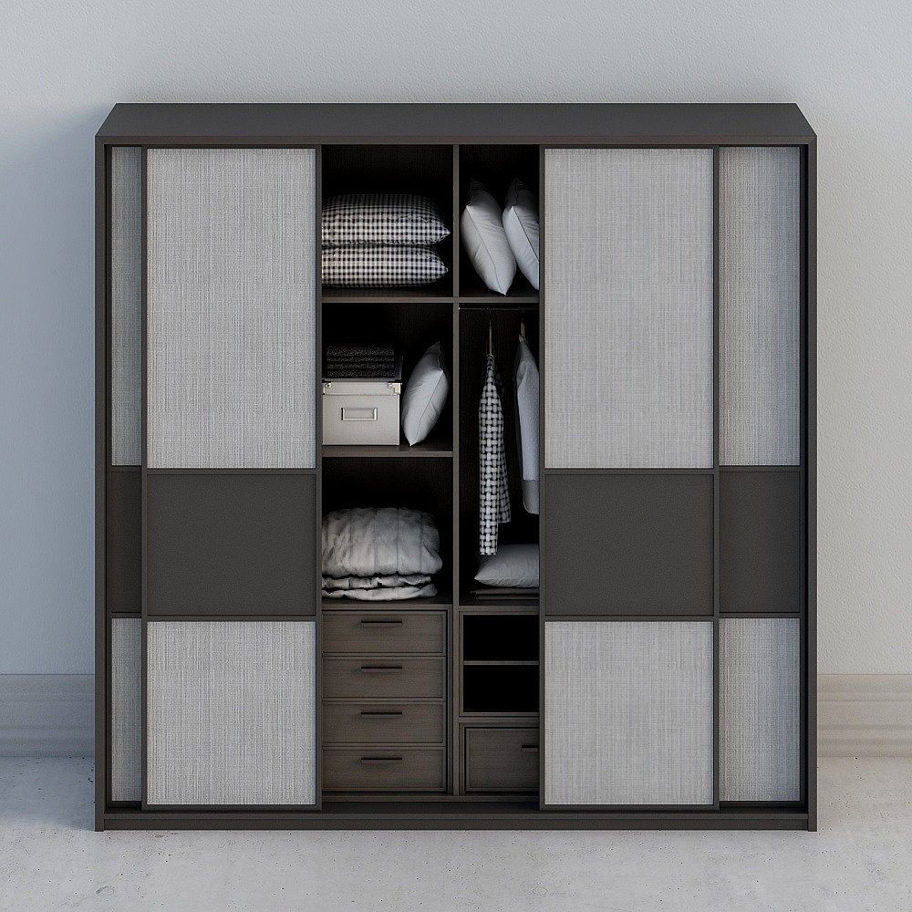 Combinaison de Garde-Robe Vêtements Oreillers Modèle 3D Moderne