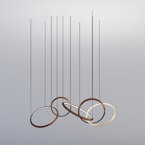 Suspended Halo 3D model for Contemporary Design