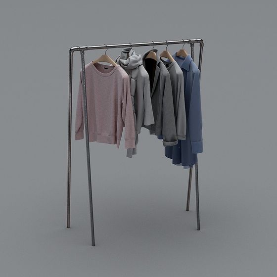 Modern Low-Poly Hanger 3D Model
