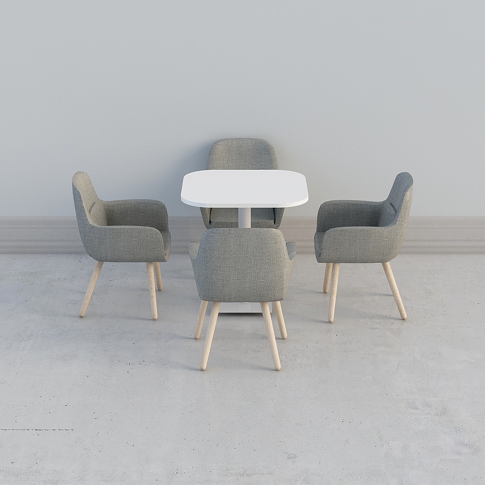 Urban Gathering Chair and Table 3D model