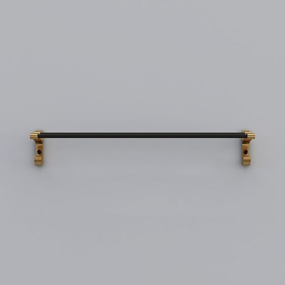 Stylish Gold Towel Rack 3D model for Contemporary Spaces