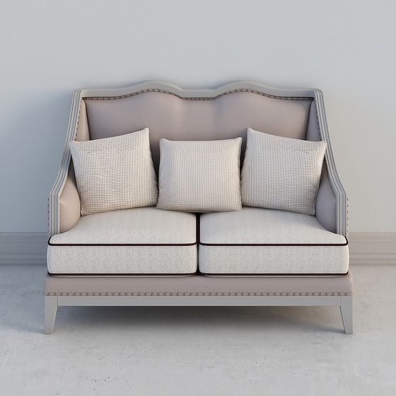 Elegant Low-Poly Sofa 3D model for Modern Interiors