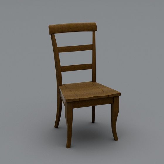 Vintage Wooden Chair 3D model for Creative Projects