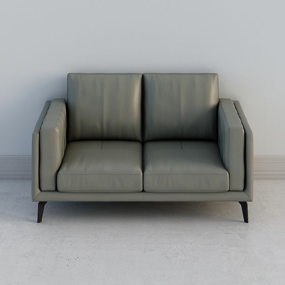 Elegant Low Polygon Sofa 3D Model