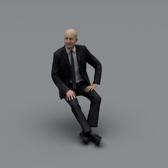 Elegant Businessman 3D Model for Professional Use