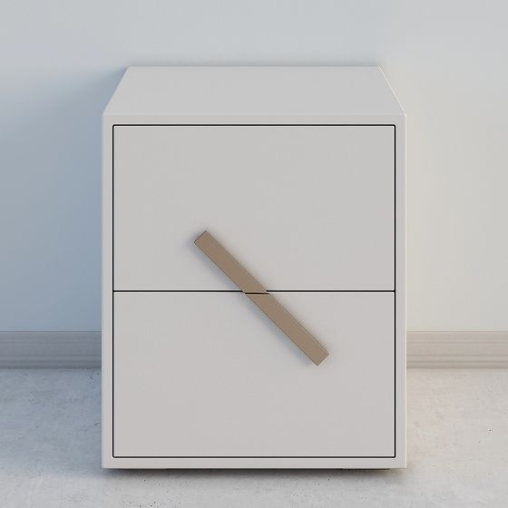 Minimalist Bedside Table 3D model for Modern Interiors