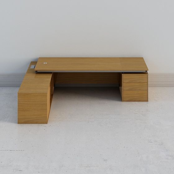L-Shaped Office Desk 3D model
