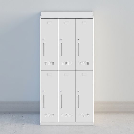 Minimalist School Locker 3D model