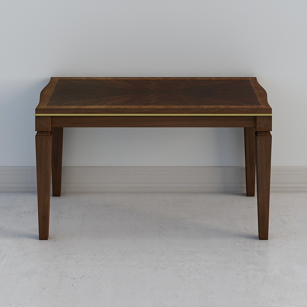 Vintage-Inspired 3D Model Dining Table