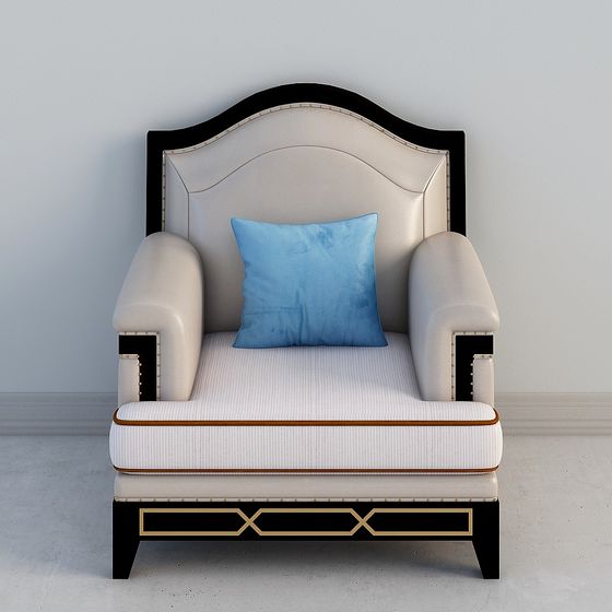 Elegant Low-Poly Chair 3D model