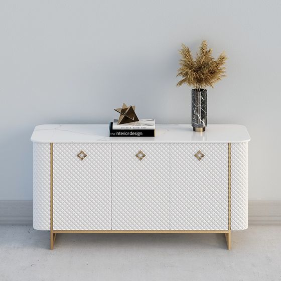Stylish Marble Sideboard 3D model for Interior Projects