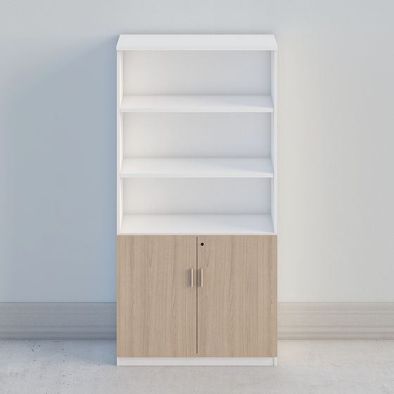 Modern Low-Poly Bookshelf 3D model