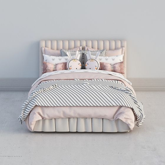 Contemporary Twin Beds,Twin Beds,Gray