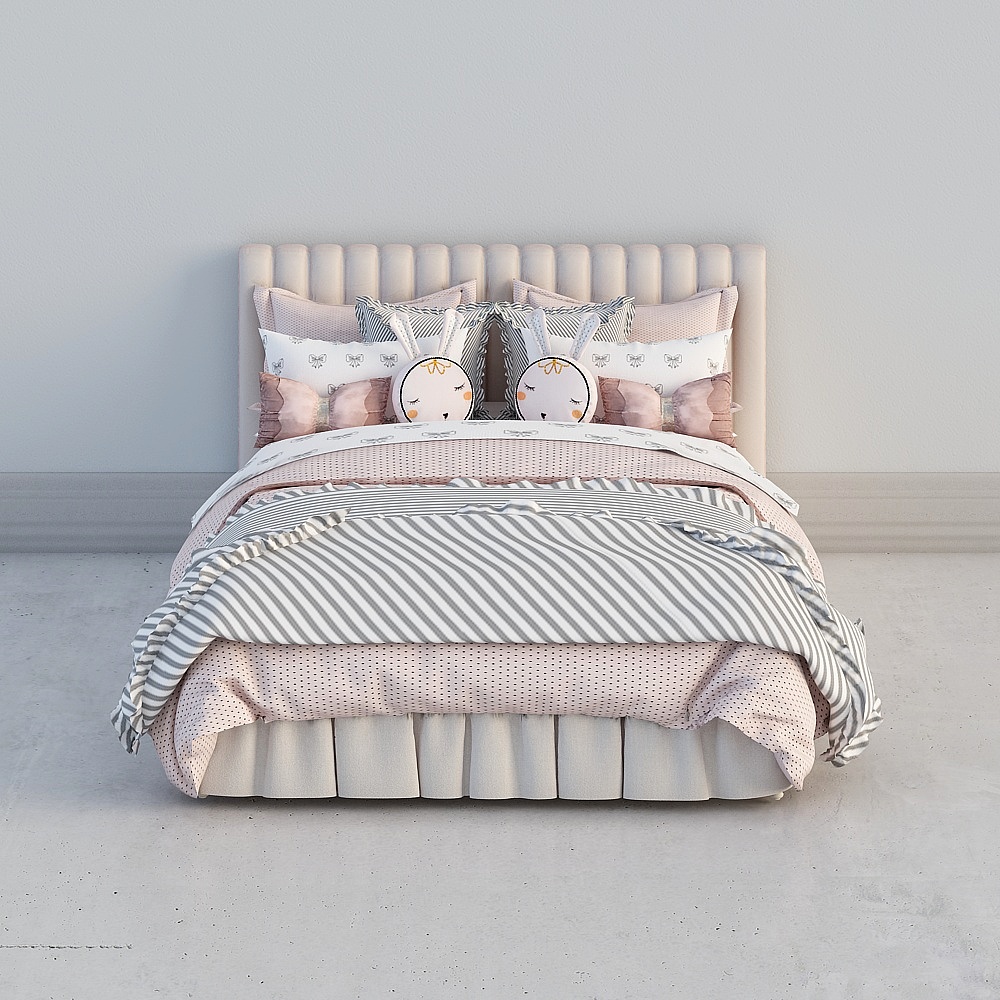 Cozy Retreat 3D model Bed for Modern Interiors